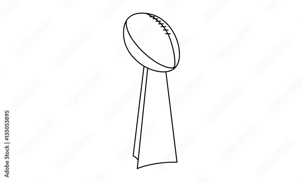 Pictogram - American Football League Trophy Stock Illustration