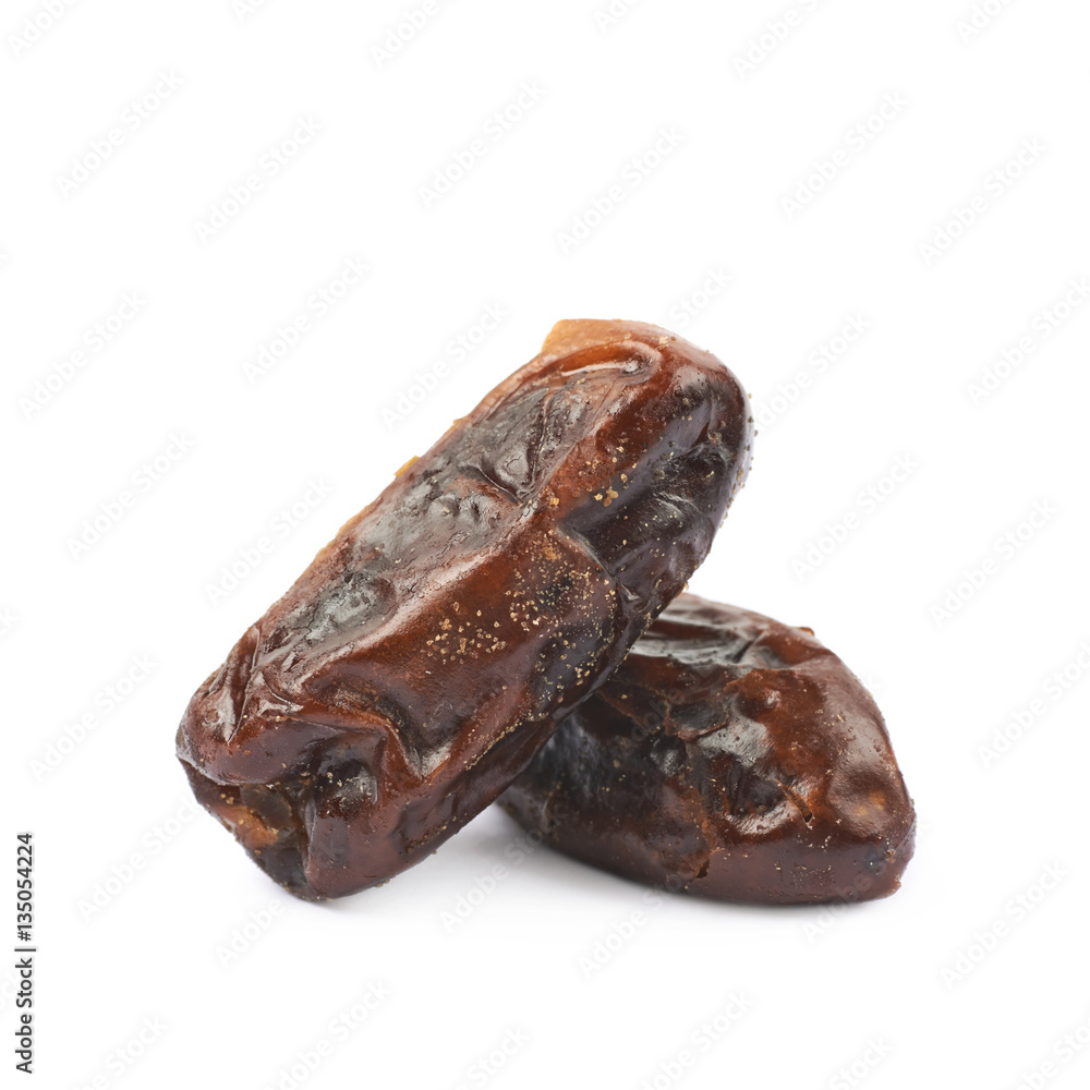 Dried date fruit isolated