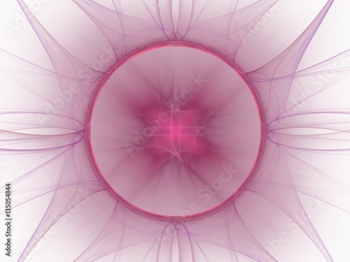 3d rendering with pink abstract fractal pattern