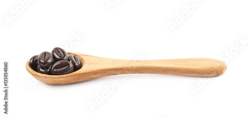 Spoon full of chocolate candies