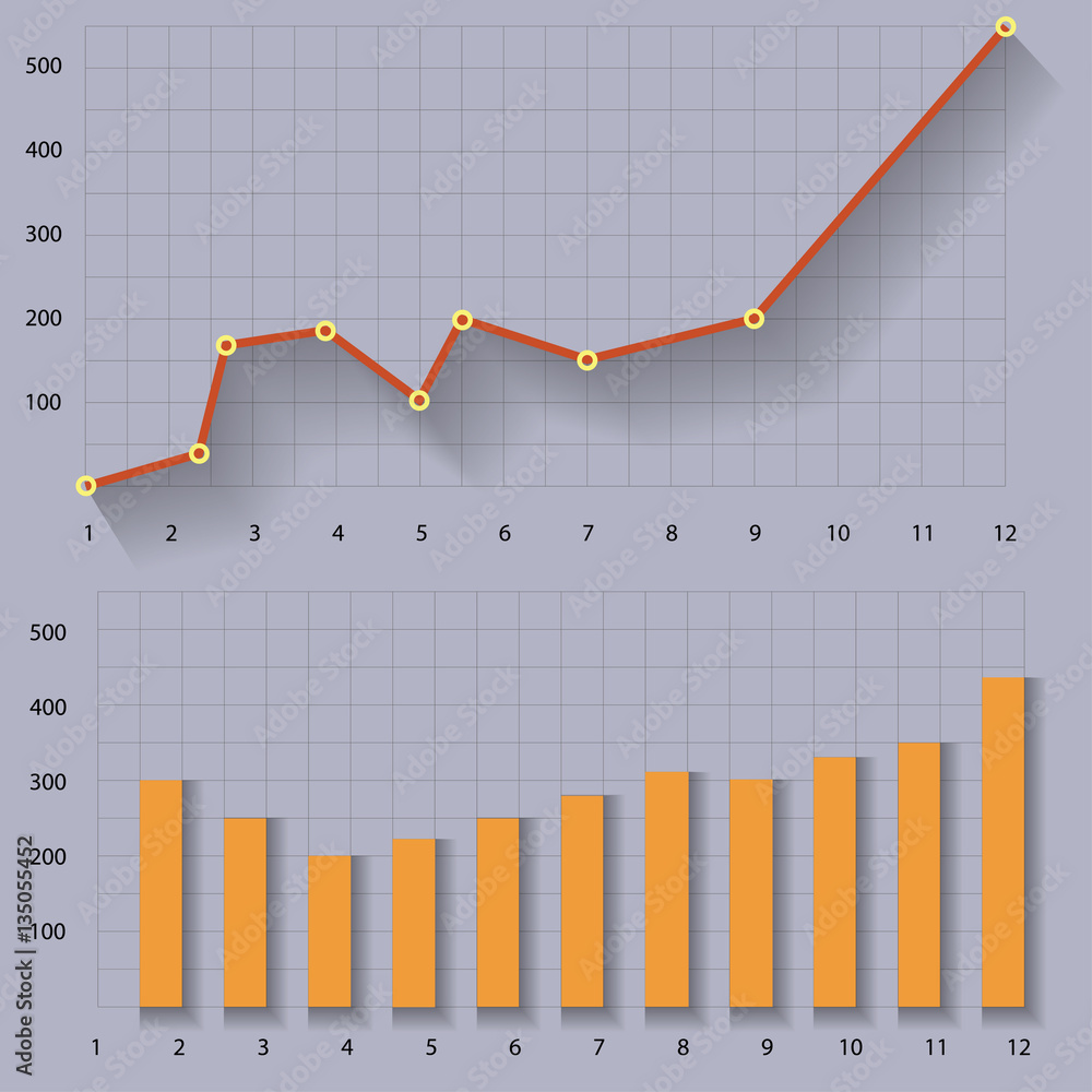 Infographics Page Template. Graphs and Charts. Illustration Vector Infographics Page Template. Graphs and Charts. Illustration Vector