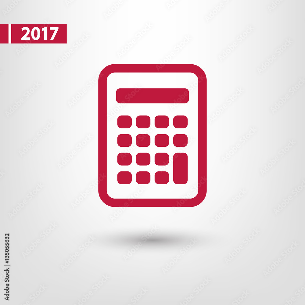 calculator icon, vector illustration. Flat design style calculator icon, vector illustration. Flat design style