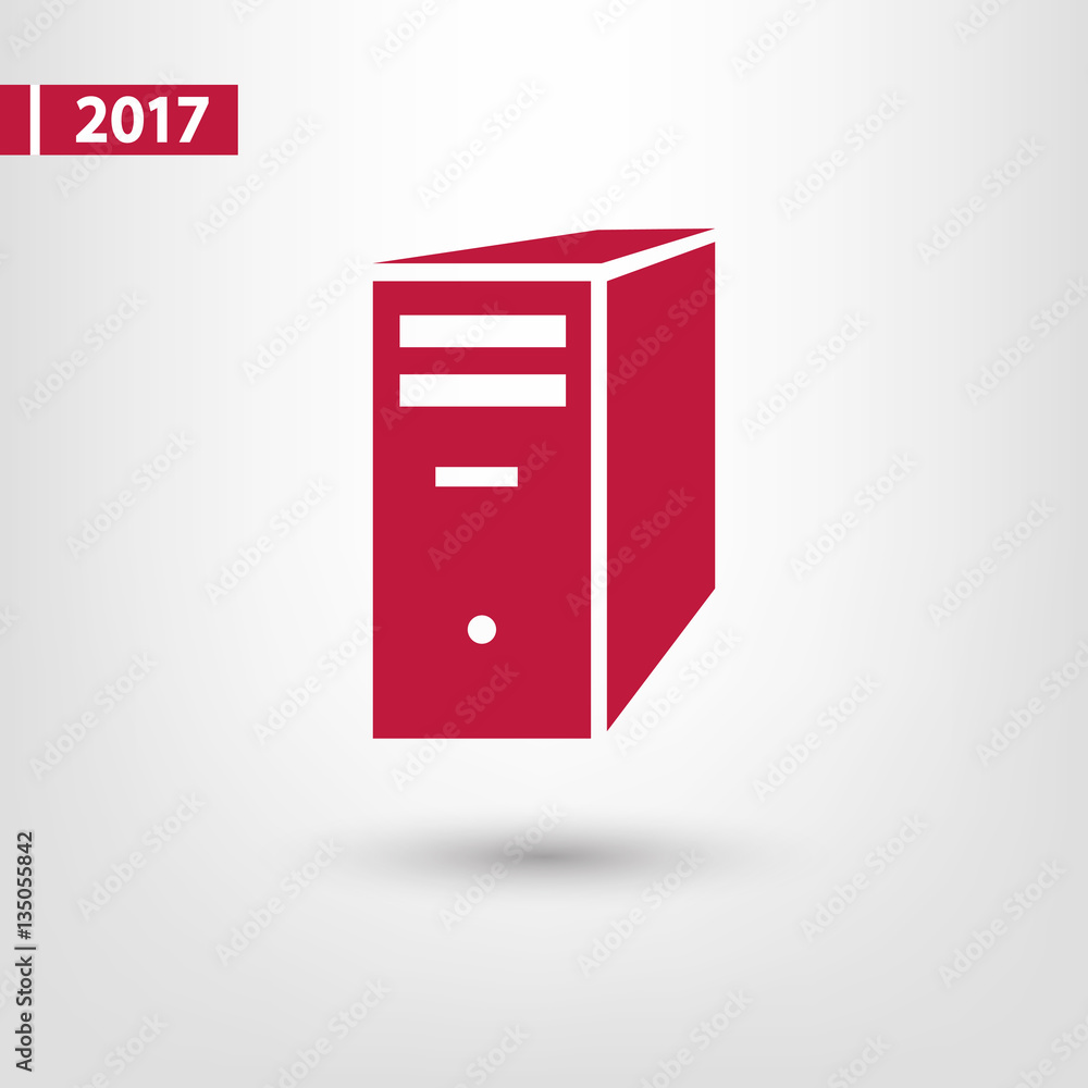 computer server icon, vector illustration. Flat design style computer server icon, vector illustration. Flat design style