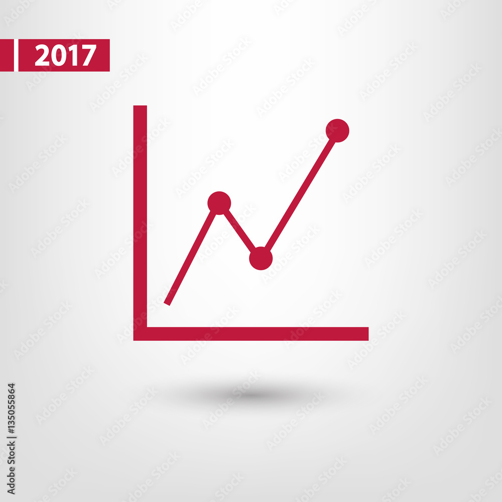 Infographic, chart icon, vector illustration. Flat design style Infographic, chart icon, vector illustration. Flat design style