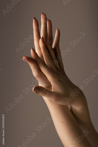 Female hands gesturing