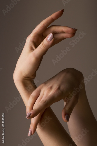 Female hands gesturing