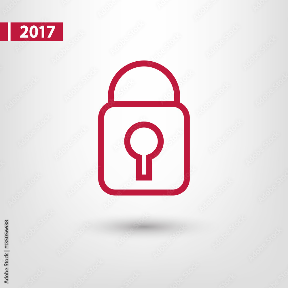 lock icon, vector illustration. Flat design style lock icon, vector illustration. Flat design style