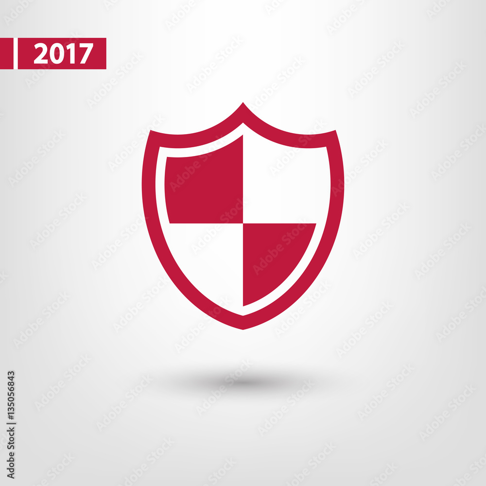Shield icon, vector illustration. Flat design style Shield icon, vector illustration. Flat design style