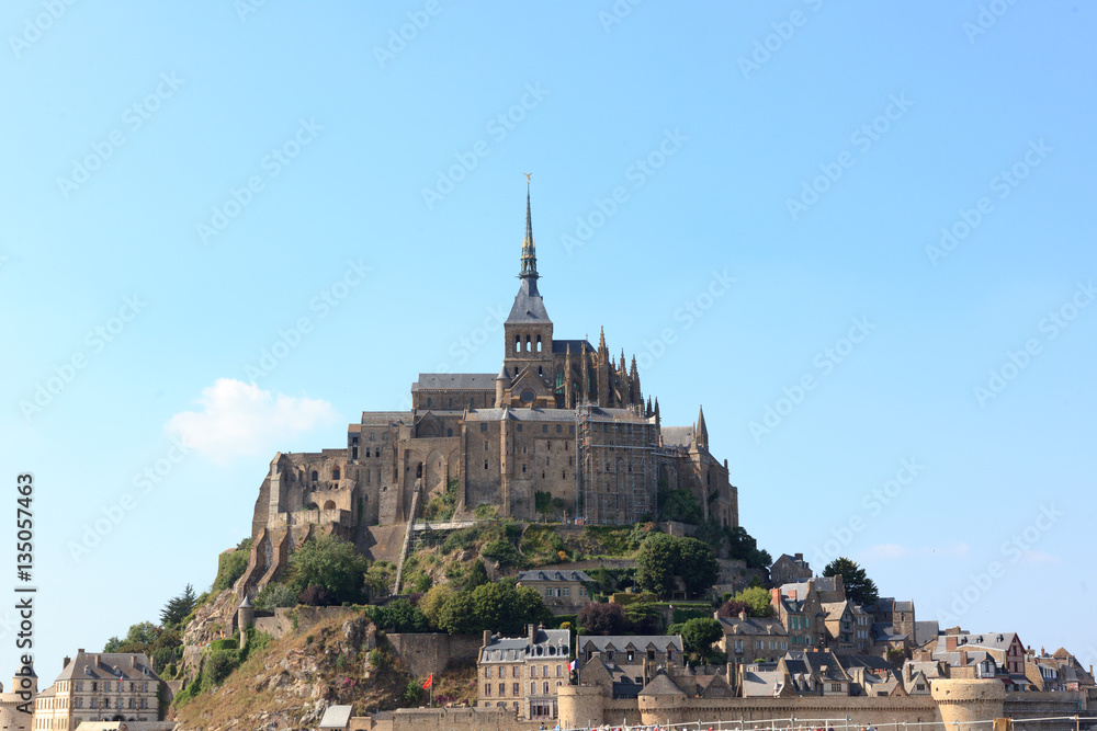 Mont Saint-Michel, a castle on the coast of Normandy