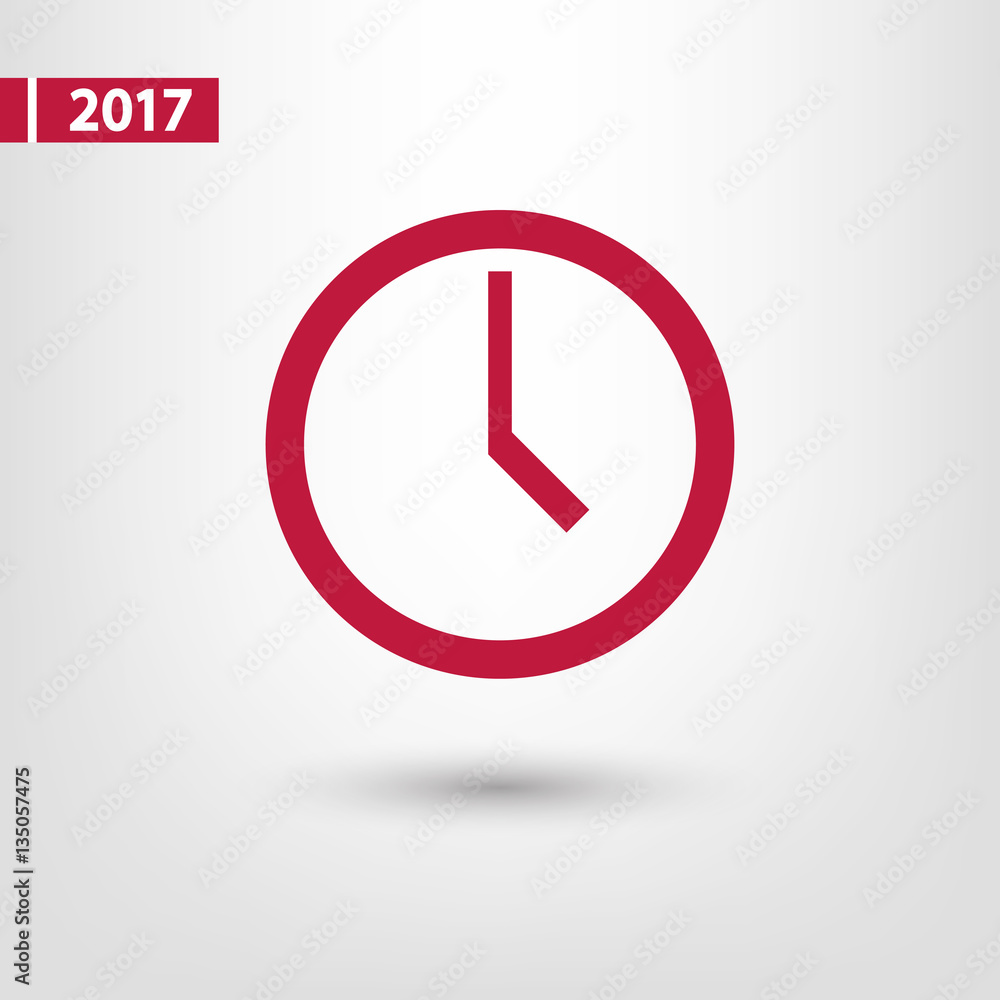 clock icon, vector illustration. Flat design style clock icon, vector illustration. Flat design style