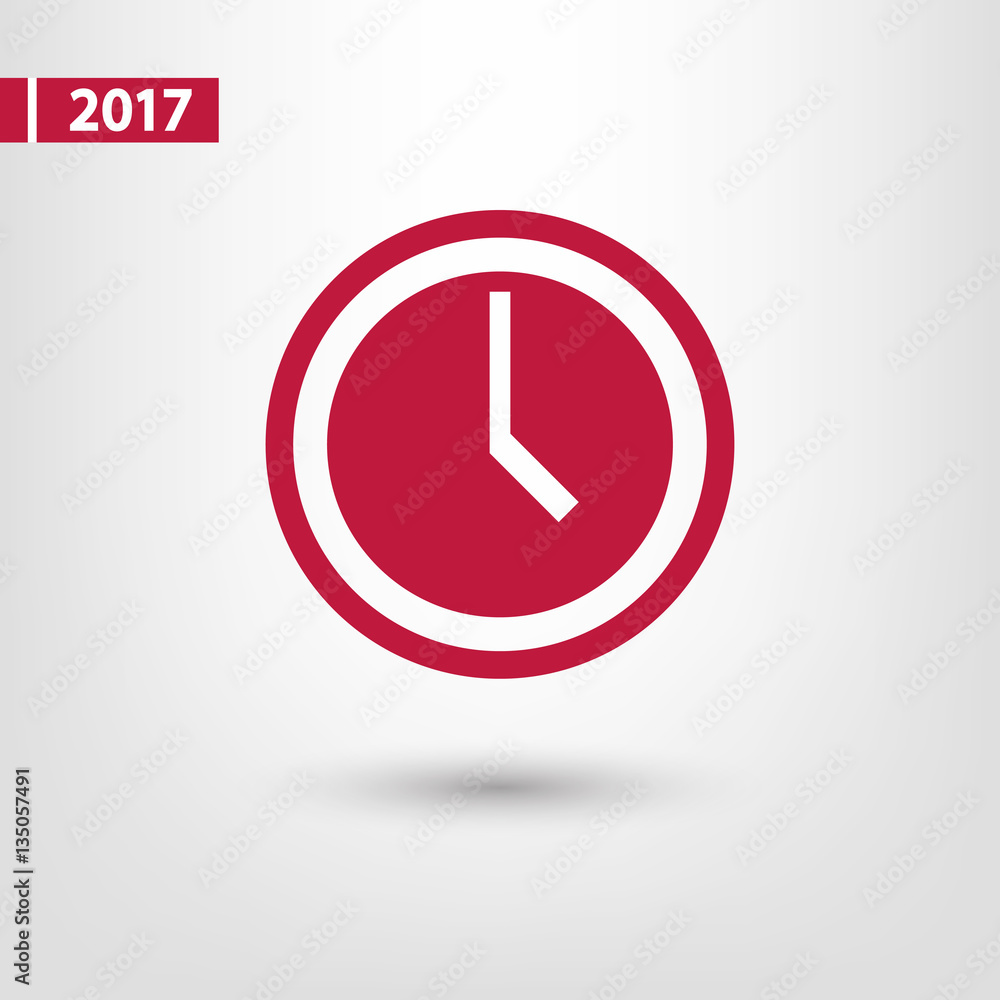 clock icon, vector illustration. Flat design style clock icon, vector illustration. Flat design style
