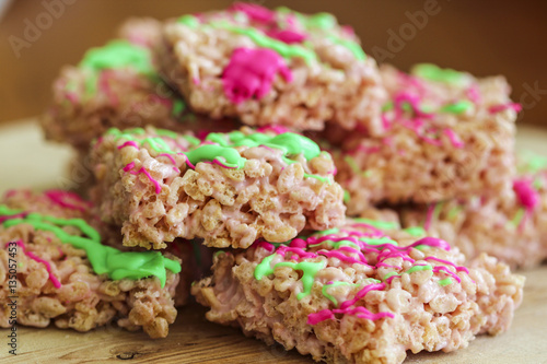 Colorful Rice Crispies treats