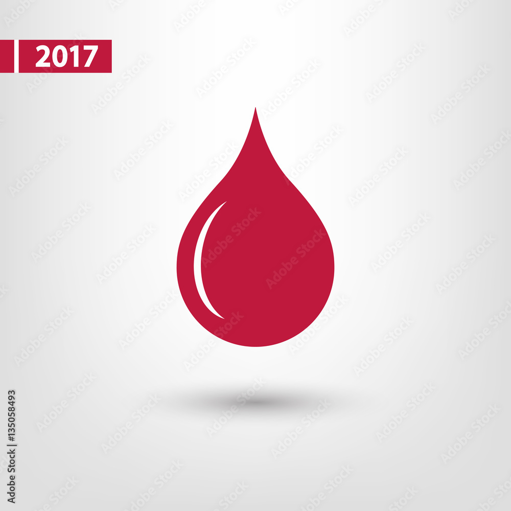 drop icon, vector illustration. Flat design style drop icon, vector illustration. Flat design style
