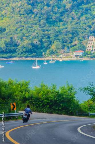 Beautiful landscape and Seascape views of Laem Promthep or Promt photo