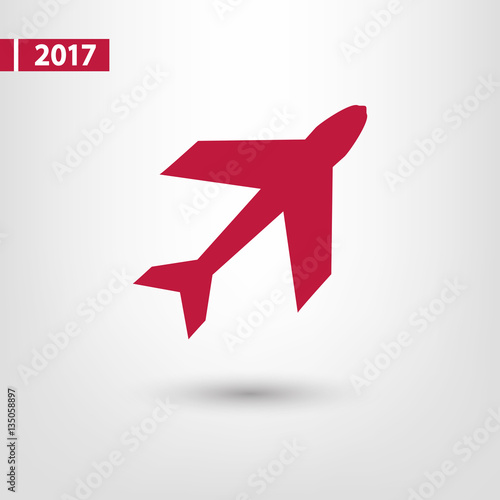Free Download Airplane  icon,  vector illustration. Flat design style - GFXLoad