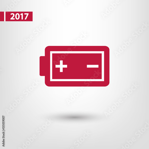 Battery load  icon, vector illustration. Flat design style