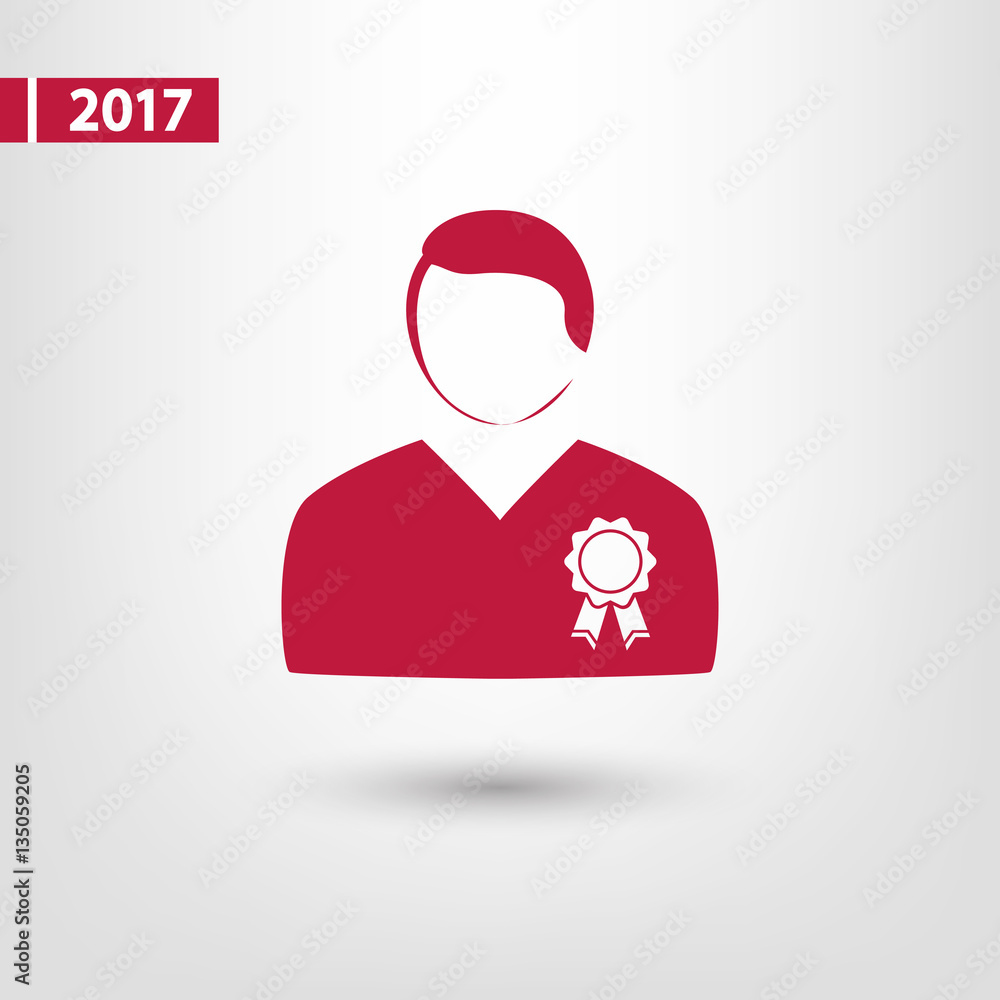 leader icon, vector illustration. Flat design style leader icon, vector illustration. Flat design style
