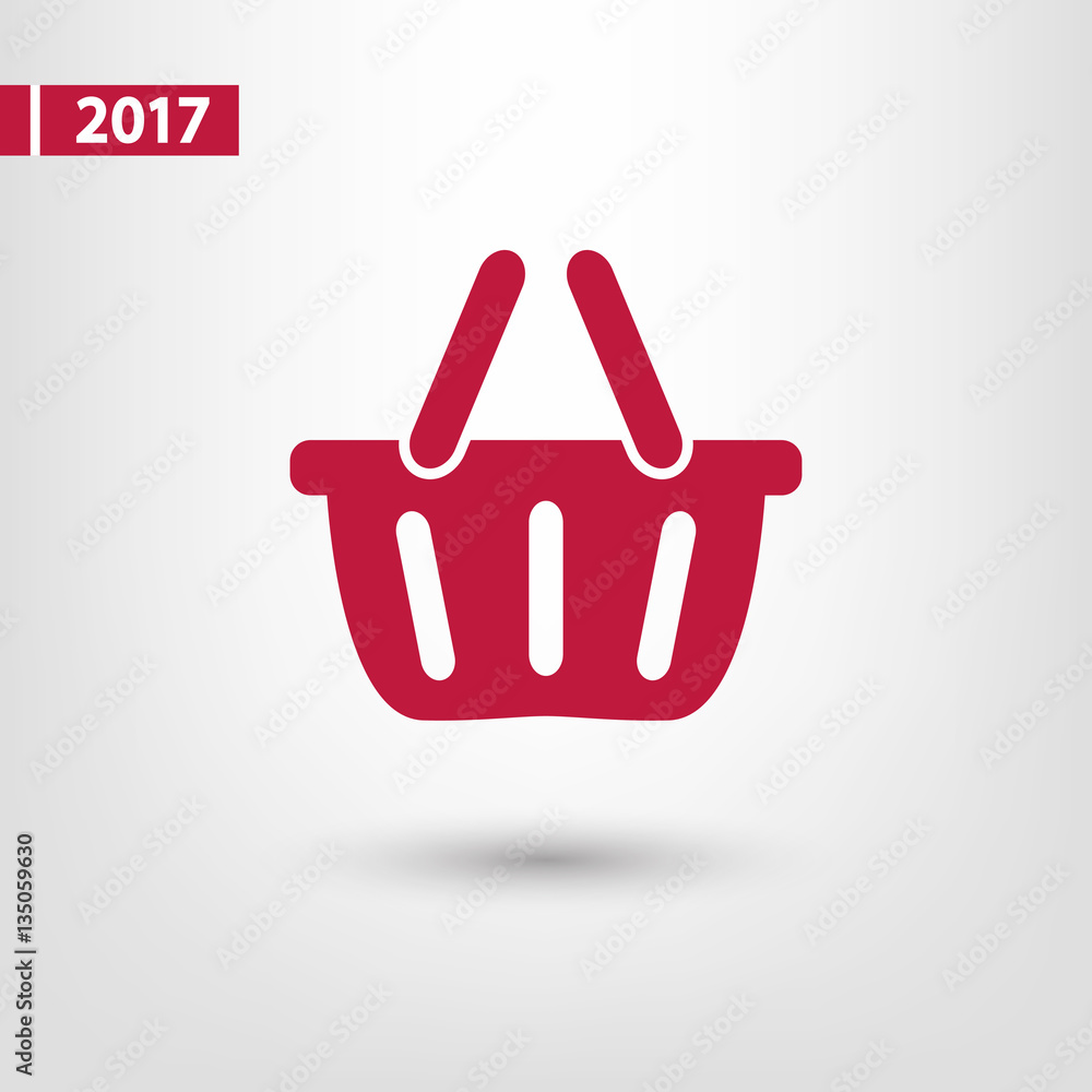 basket icon, vector illustration. Flat design style basket icon, vector illustration. Flat design style