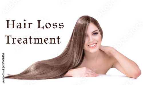 Hair loss treatment concept...
