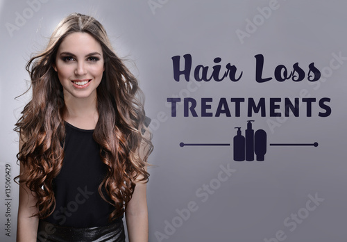 Hair loss treatment concept...