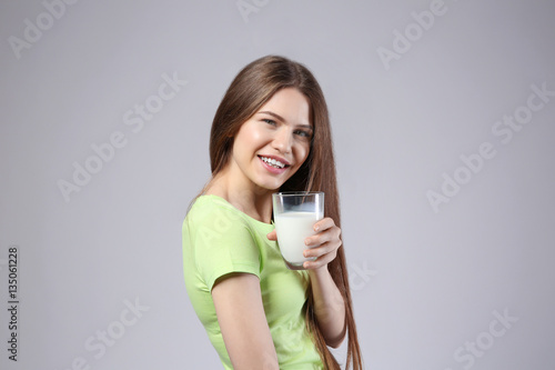 Beautiful young woman with ...