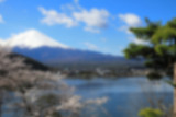 abstract blur background of mountain fuji view - can use to display or montage on product