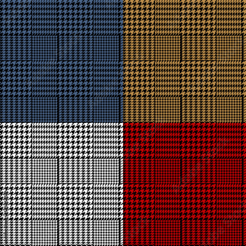 Houndstooth geometric plaid...