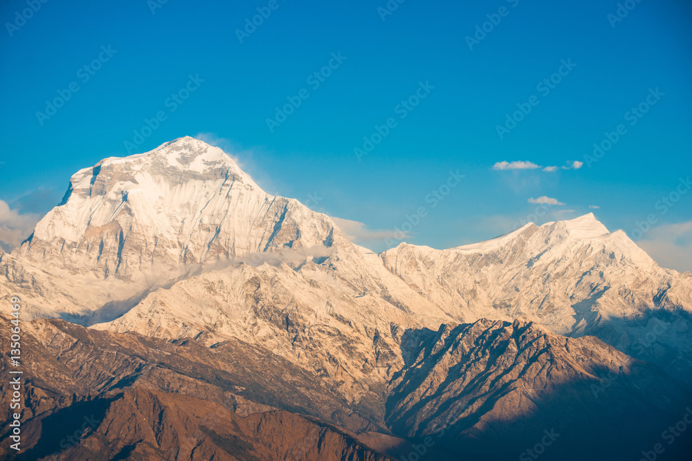 beautiful snow mountain of Annapurna Himalayan Range
