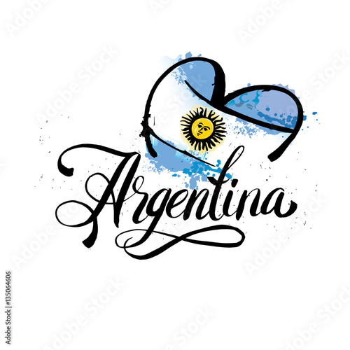 Argentina vintage card - vector illustration,