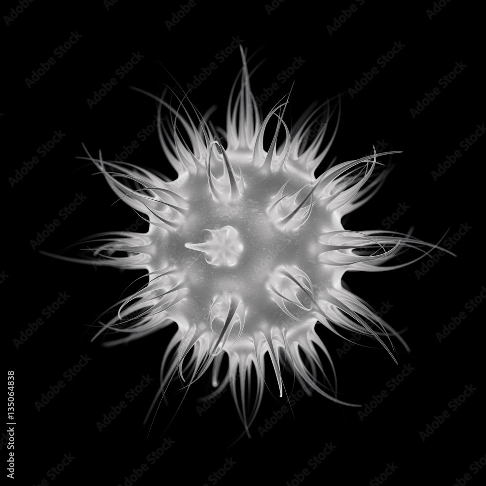 Abstract Virus, Bacteria or Microbe. 3d Rendering Abstract Virus, Bacteria or Microbe. 3d Rendering
