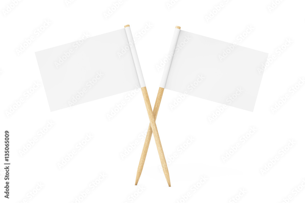 Blank Mini Paper Pointer Flags. 3d Rendering Blank Mini Paper Pointer Flags. 3d Rendering