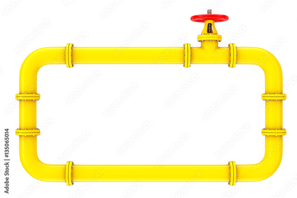 Gas Pipes and Valve. 3d Rendering Gas Pipes and Valve. 3d Rendering