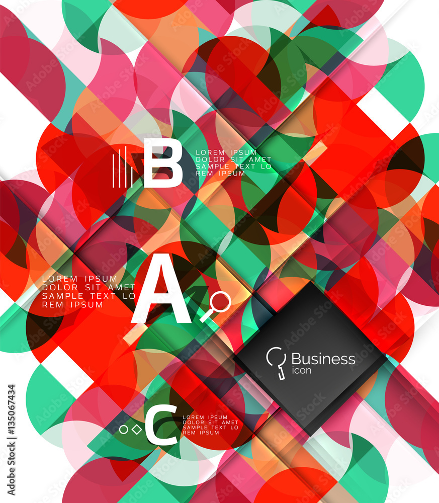 Geometric shape on white vector