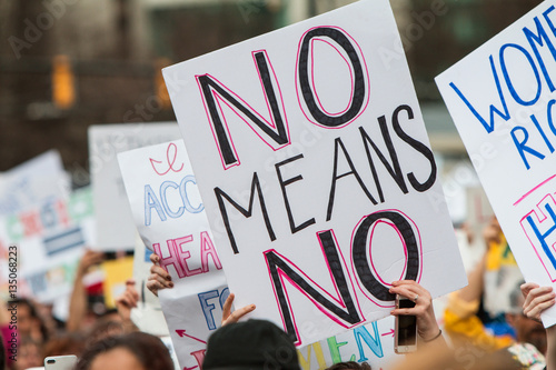 Принти на полотні Anti Sexual Harassment Sign Stands Out At Atlanta Protest March