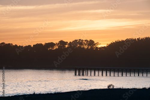 Sunset over a Lake