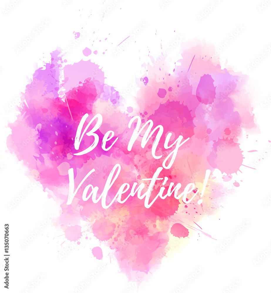 Watercolor imitation heart Watercolor imitation heart