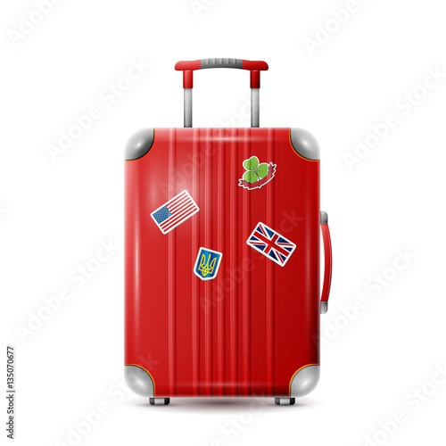 Large polycarbonate suitcase