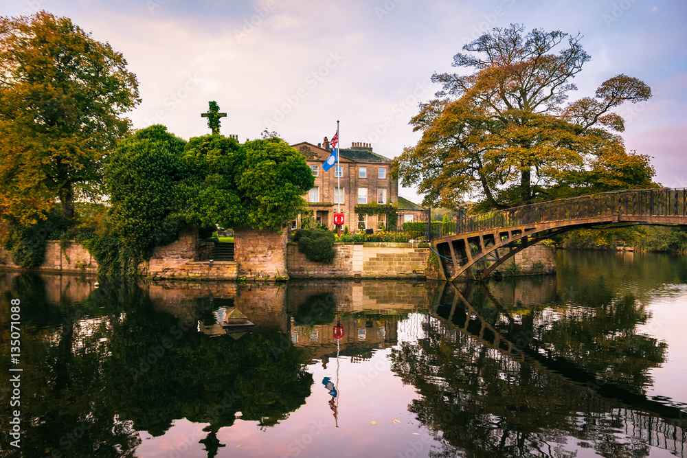 Walton Hall in a scenic setting of rolling parkland with its own Walton Hall in a scenic setting of rolling parkland with its own
