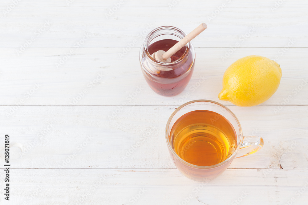 lemon honey tea with copy space lemon honey tea with copy space
