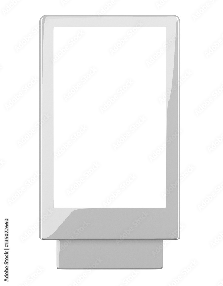 3D rendering of Blank billboard (city advertisement) isolated on white background 3D rendering of Blank billboard (city advertisement) isolated on white background