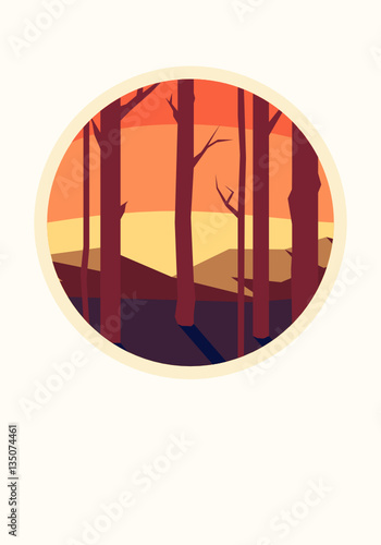 Horns trunks sunset