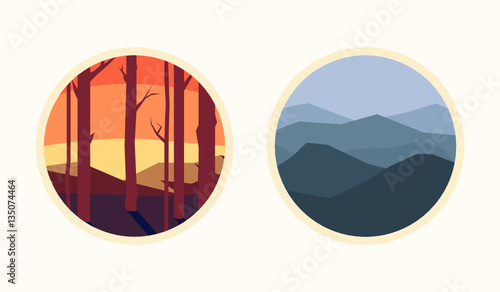 Set of emblems