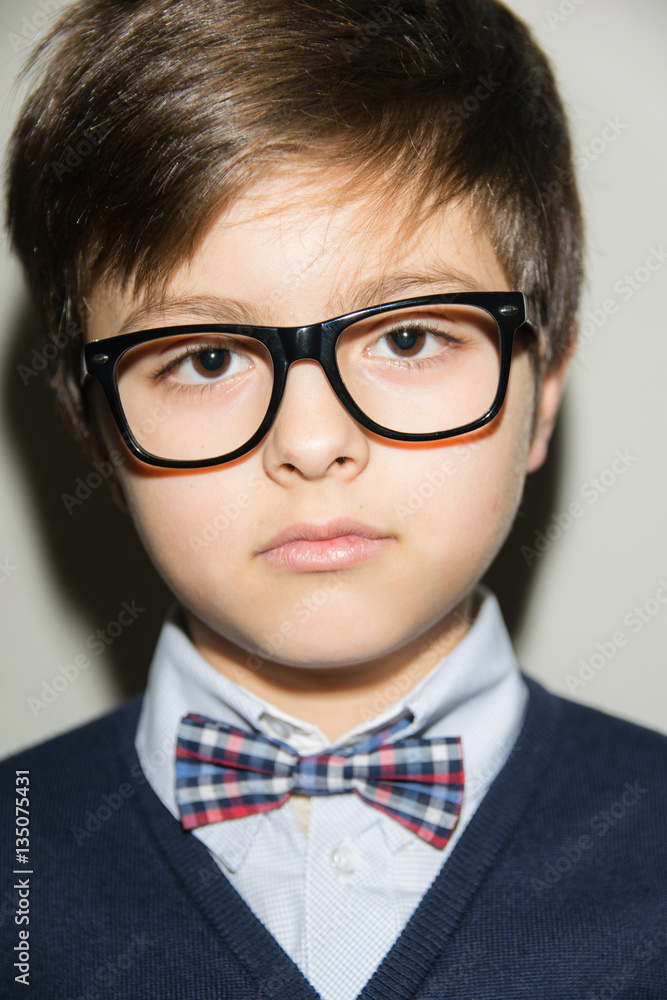 Party boy with glasses and bow tie