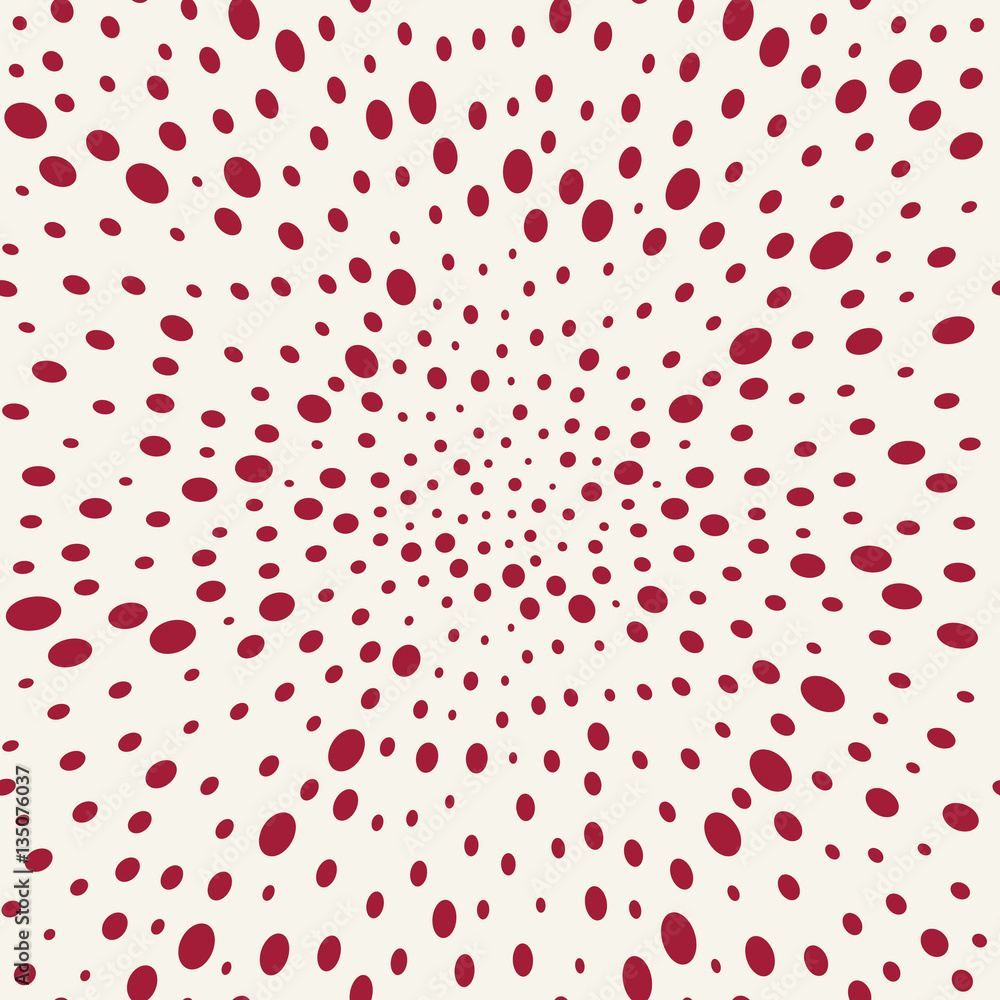 trippy circles red pattern