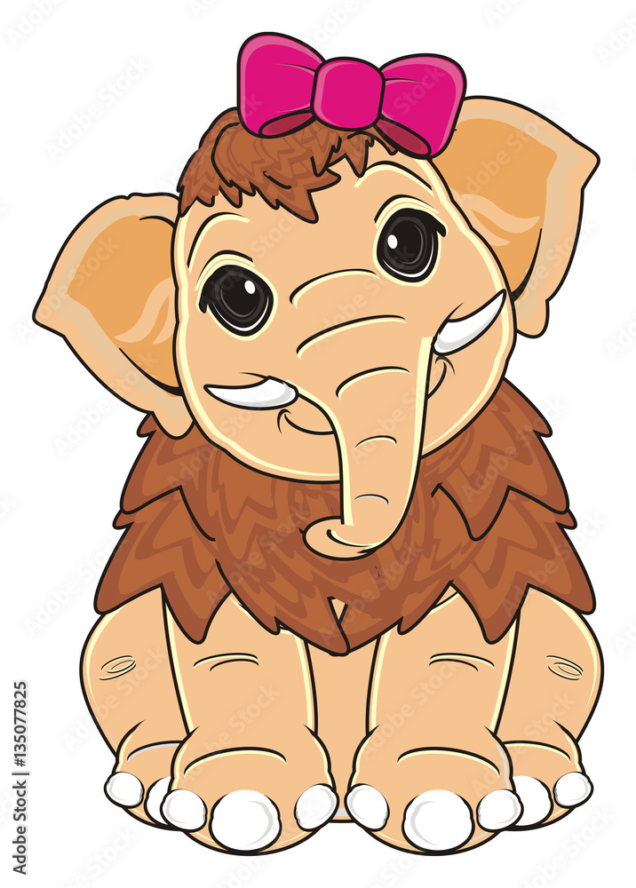 cartoon, animal, elephant, trunk, tusk, extinct, old, era, ice, period, mammoth, ice age, wool, brown, fur, sit, pink, bow, girl Stock Illustration | Adobe Stock cartoon, animal, elephant, trunk, tusk, extinct, old, era, ice, period, mammoth, ice age, wool, brown, fur, sit, pink, bow, girl Stock Illustration | Adobe Stock