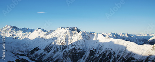 Panorama of the Alps winter morning, Ischgl, Austria © Ms VectorPlus