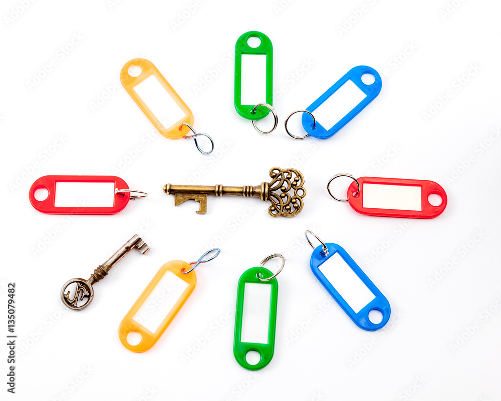 an antique key with label an antique key with label