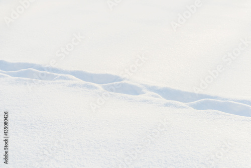 Foot Steps In Fresh White Snow