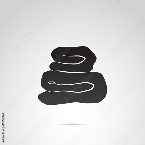 Towel vector icon.