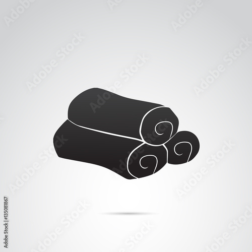 Towel vector icon.